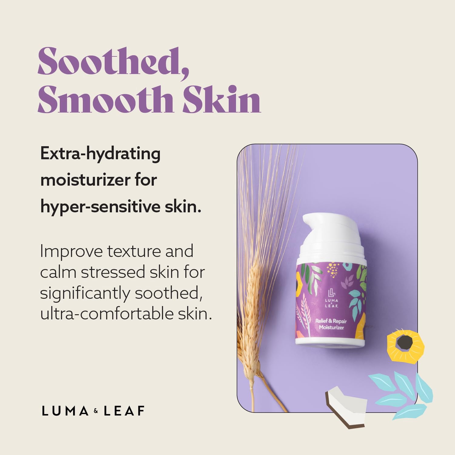 (Pack Of 2) Luma And Leaf Moisturizer Face Relief Repair 1.7 Fl Oz