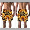 thumbnail image 3 of luoweisi Men's Beach Shorts Quick Dry Swim Trunks with Mesh Lining Sunflower S, 3 of 5
