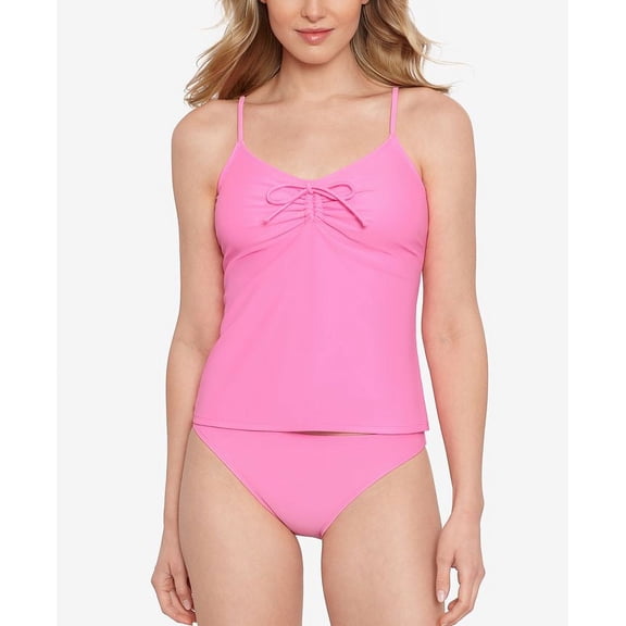 Salt   Cove PEONY Juniors' Tie-Front Tankini Swim Top, US Small