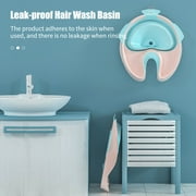 Portable Shampoo Basin, Hair Washing Shampoo Bowl with Adjustable Strap Tube Earplugs, Collapsible Shampoo Trays No Spills, for Elderly Disabled Pregnant Injured