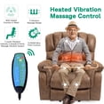 thumbnail image 7 of VIVIJASON Tall Man Large Power Lift Recliner Chair with Extended Footrest for Elderly, Overstuffed Wide Electric Lift Chair with Heat & Massage, 2 Remote Controls, Side Pockets & USB Ports, Brown, 7 of 7