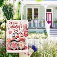 thumbnail image 3 of JOOCAR Valentine's Day Garden Flags, Gnome Couple Happy Valentine's Day Love Balloon Envelope 12x18 Inches Double Sided Garden Flags for Outdoor Garden Festival Yard Decoration, 3 of 5