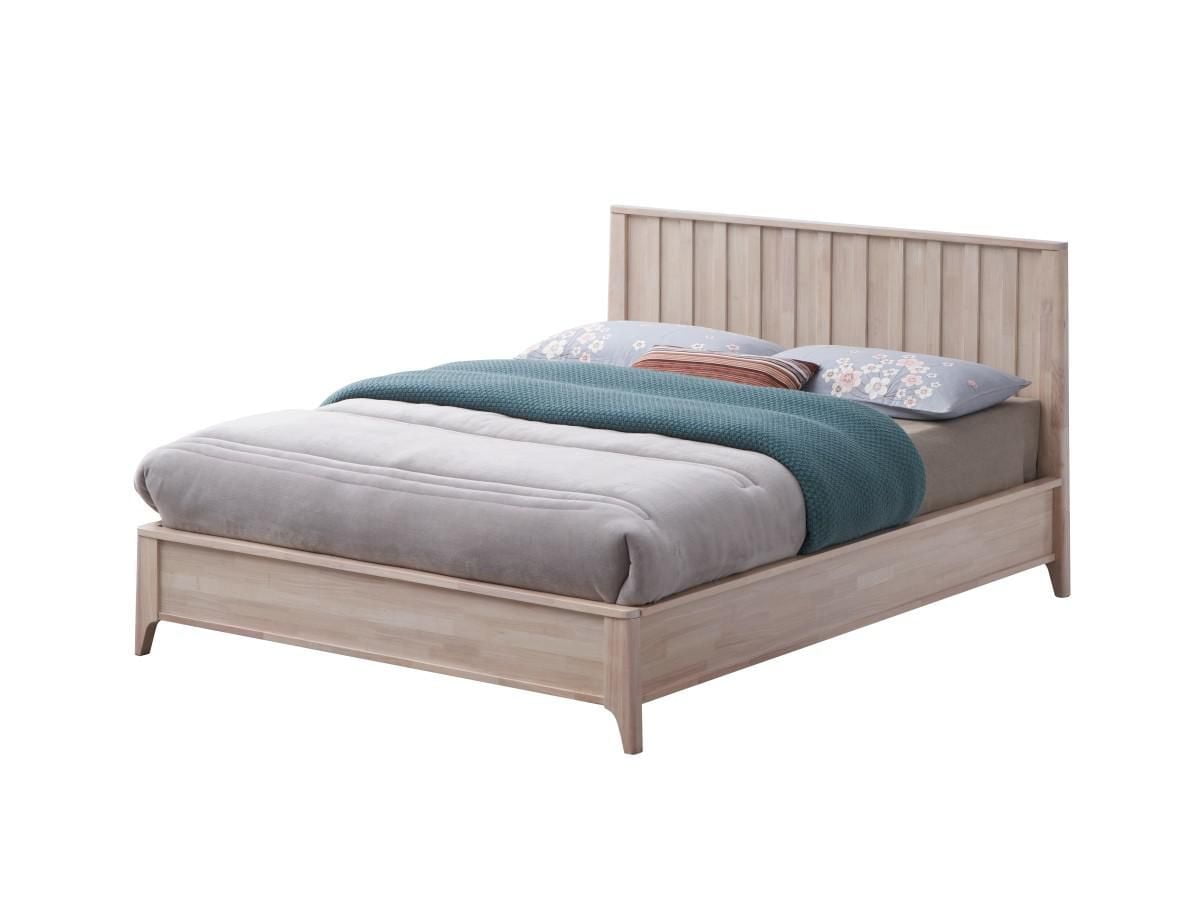 Amaya Queen Platform Bed, Antique White