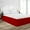 Blood Red, variant on Twin Size Tailored Drop Wrap Around Solid Bed Skirt with Adjustable Elastic Belt Microfiber Fabric Fade & Wrinkle Resistant Bed Frame Cover Easy to Fit & Care (15 Inch Drop, Golden)