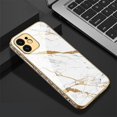 thumbnail image 2 of iPhone 13 Pro luxury glass-shell gold marble pattern black white, 2 of 5