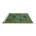 thumbnail image 2 of Ahgly Company Machine Washable Indoor Square Abstract Turquoise Blue Modern Area Rugs, 6' Square, 2 of 4