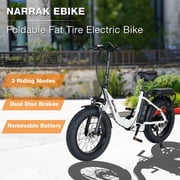 Fat Tire Folding Electric Bike, 48V & 624Wh Lithium Removable Battery, Peak 1100W Brushless Motor, Max Speed 28Mph, M6 Large LCD Display, Suspension, Step-Over/Thru Frame