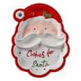 thumbnail image 2 of Dinnerware set Christmas Hand Painted 3D Santa Ceramic Serving Tray 11.8"x11.6" Christmas Themed Dish For Desserts & Holiday Decor, 2 of 7
