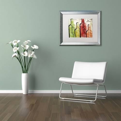 Trademark Fine Art "Wine Tasting I" Canvas Art by Color Bakery White Matte, Silver Frame