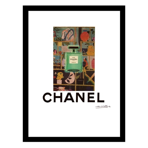 Vintage Fashion Glam Perfume Bottle - Framed Print