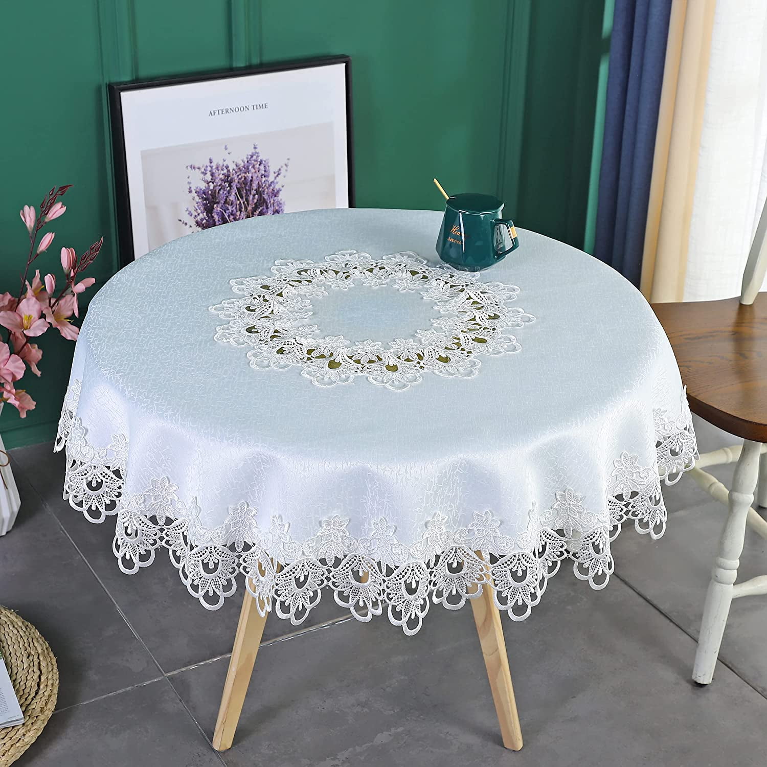 48 inch round lace tablecloth