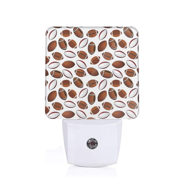 Balery Football Luz Nocturna LED con Sensor Automático, Enchufe con Sensor Crepuscular, Luz Suave de 0.5W para Dormitorio, Pasillo, Baño-EU