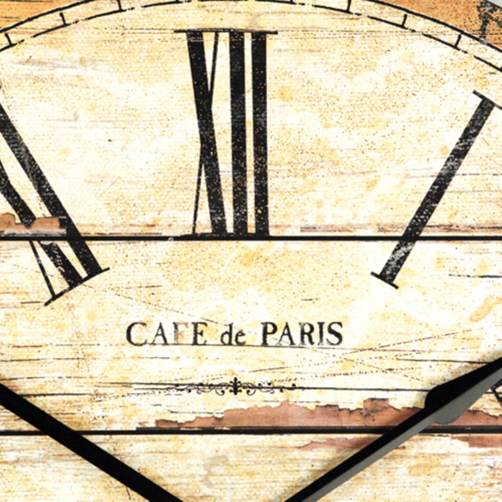 Zentique 32 in. Paris Round Wooden Wall Clock