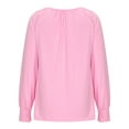 thumbnail image 5 of AherBiu Long Sleeve Tops for Women Casual Loose Square Neck Ruched Tunic Blouse Comfy Top Tees T Shirts, 5 of 6