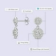 thumbnail image 2 of Diamond Double Halo Earring | 6 Ct IGI Certified Round Shape Lab Grown Diamond Dangle | 14K White Gold | Sasha Double Halo Lab Diamond Earring | Prong Setting | FG-VS1-VS2 Quality | Friendly Diamonds, 2 of 5
