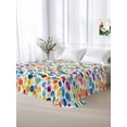 thumbnail image 6 of Colorful Polka Dot Flat Sheets Only Full Size, Soft Breathable Bed Top Sheets for Mattress, Rainbow Polka Dots Watercolor Luxury Bedding Flat Sheets for Home Hotel Bedroom Bed Protection, 6 of 9