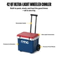 thumbnail image 3 of RTIC Ultra-Light 42 Qt Wheeled Hard-Sided Ice Chest Cooler, Fits 56 Cans, Patriot, 3 of 9