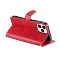 thumbnail image 5 of SaniMore Case for iPhone 15 Pro (6.1" 2023), Zipper Wallet Pocket Caed Slots Retro PU Leather Shockproof Drop-proof Flip Kickstand All-around Protective Shell, Red, 5 of 11