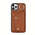 thumbnail image 1 of Crossbody Wallet Women Phone Case For IPhone 14 13 12 11 Pro Max X XR XS Max SE 2022 7 8 Plus,Credit Card Holder Phone Case With Strap,PU Leather Purse With Lanyard Zipper Flip Cover, 1 of 5
