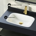 thumbnail image 3 of Avancer 36" Wall-Mounted Bathroom Vanity in Black Oak with Black Marble Sink Top, 3 of 7