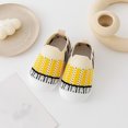 thumbnail image 2 of AJTQTH Toddler Walking Shoes Indoor Floor Vintage Embroidery Knitting Shoes Slip-On Prewalker Non-Slip Safety Sneakers Soft Soled Absorbent Breathable Shoes Yellow 15, 2 of 3