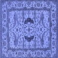 thumbnail image 1 of Ahgly Company Indoor Square Oriental Blue Industrial Area Rugs, 7' Square, 1 of 4