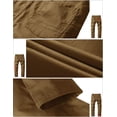 thumbnail image 5 of Pantalones a juego para hombre, ajustados, con parte delantera plana, casual, 29 camel, 5 of 5