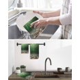 thumbnail image 5 of Dark Green Ocean Waves Kitchen Dish Towels for Drying Dishes Set of 4, Summer Beach Coastal Abstract Waffle Weave Microfiber Hand Tea Bathroom Towels Quick Dry & Absorbent Towel 12x12, 5 of 7