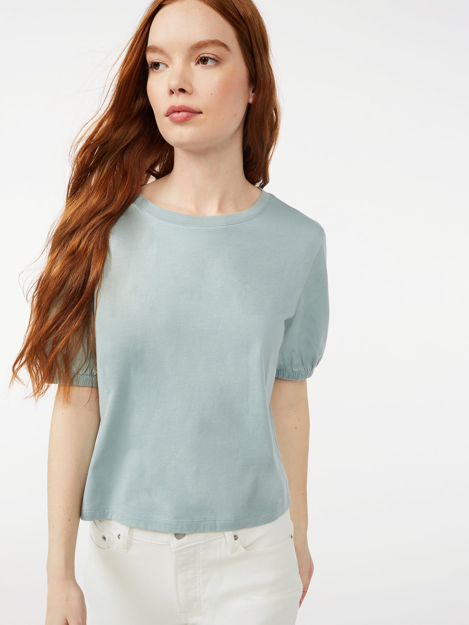 Free Assembly Womens Boxy Crop TShirt with Puff India Ubuy