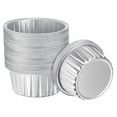 thumbnail image 1 of Cápsulas de Cupcake Plateadas, 50 piezas 66x36x85mm Forros de Cupcake de Aluminio Estándar, 1 of 6