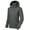 Charcoal, variant on Women's Softshell Jacket Ski Jacket with Removable Hood, Fleece Lined and Water Repellent Deep Lake Heather Size XS