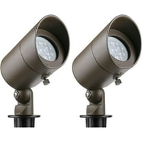 4W Landscape Spotlights (2-Pack) | Low Voltage Outdoor Spot Lights - 12V 3000K Outdoor LED Spotlight | Landscape Spotlight for House Lighting Tree Lighting | MR16 4W LED Bulb (Bronze)