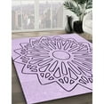 thumbnail image 2 of Ahgly Company Indoor Square Patterned Rich Lilac Purple Area Rugs, 7' Square, 2 of 6