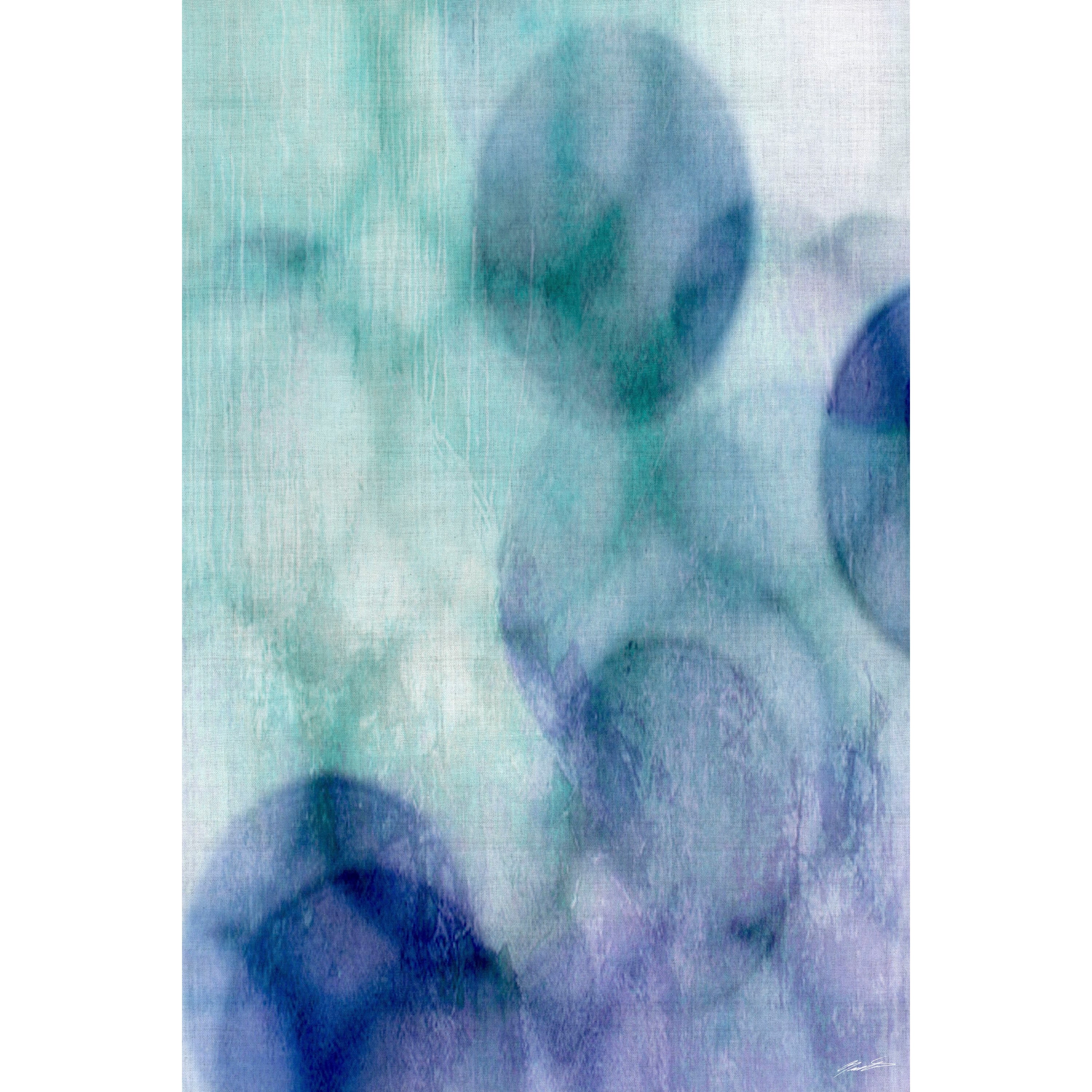 Marmont Hill "Moody Blue II" Painting Print on Wrapped Canvas