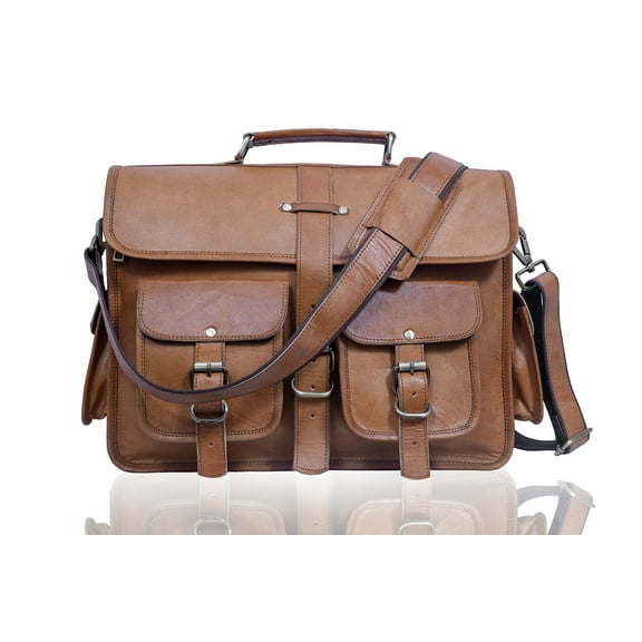 Vintage Computer Laptop Briefcase Satchel Cross body Work Bag