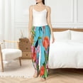 thumbnail image 4 of Balery Tropical Jungle Flamingo Pantalones de pijama para mujer, pijamas ultraligeros, pantalones de estar por casa-Large, 4 of 6