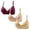 Wine 2, variant on hotojiny 3PC Wireless Bras for Women No Underwire Push Up Breathable Bralette V Neck Full Coverage Comfort Everyday Bra