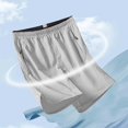 thumbnail image 1 of pstuiky Pantalones cortos para hombre, Pantalones cortos casuales holgados de color liso con cremallera, bolsillo, cordón y cintura elástica para hombre Pantalones cortos de baloncesto, 1 of 6