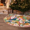 thumbnail image 6 of Daiia Retro Summer Stamp Drawing Merry Christmas Tree Skirt , Xmas Large Lace-up Tree Skirt, Santa Snowflakes Rustic Home Decorations New Year Party Farmhouse Decor-30", 6 of 7