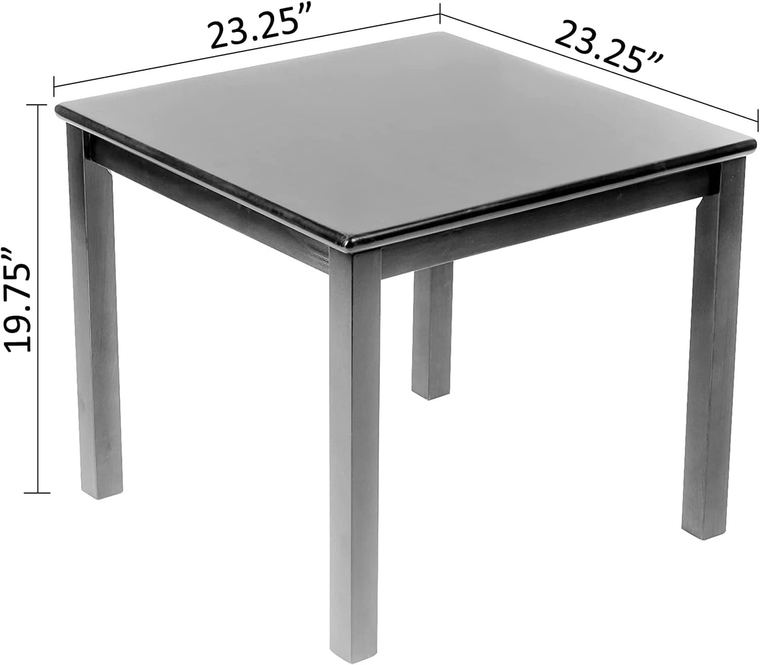 eHemco Solid Hard Wood Kids Table and X-Back Chairs Set (4 Chairs Included), Coffee, 5 Pieces Set