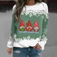 thumbnail image 1 of EGNMCR Chandail en Molleton de Noël pour Femmes T-shirt Imprimé d'Hiver Manches Longues Blouse Col Rond Hauts Décontractés, 1 of 4