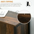 thumbnail image 6 of HOMCOM Coffee Bar Adjustable Shelves Industrial Sideboard, Rustic Brown, 6 of 8