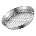 thumbnail image 1 of LEEYNEER 304 Stainless Steel Drain Pan Grill Baking Rack Roasting Plate, 1 of 6
