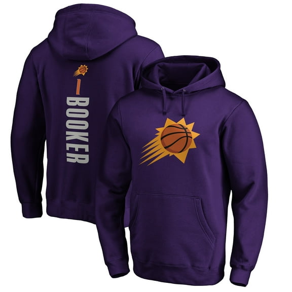 Men's Devin Booker Purple Phoenix Suns Playmaker Name & Number Pullover Hoodie
