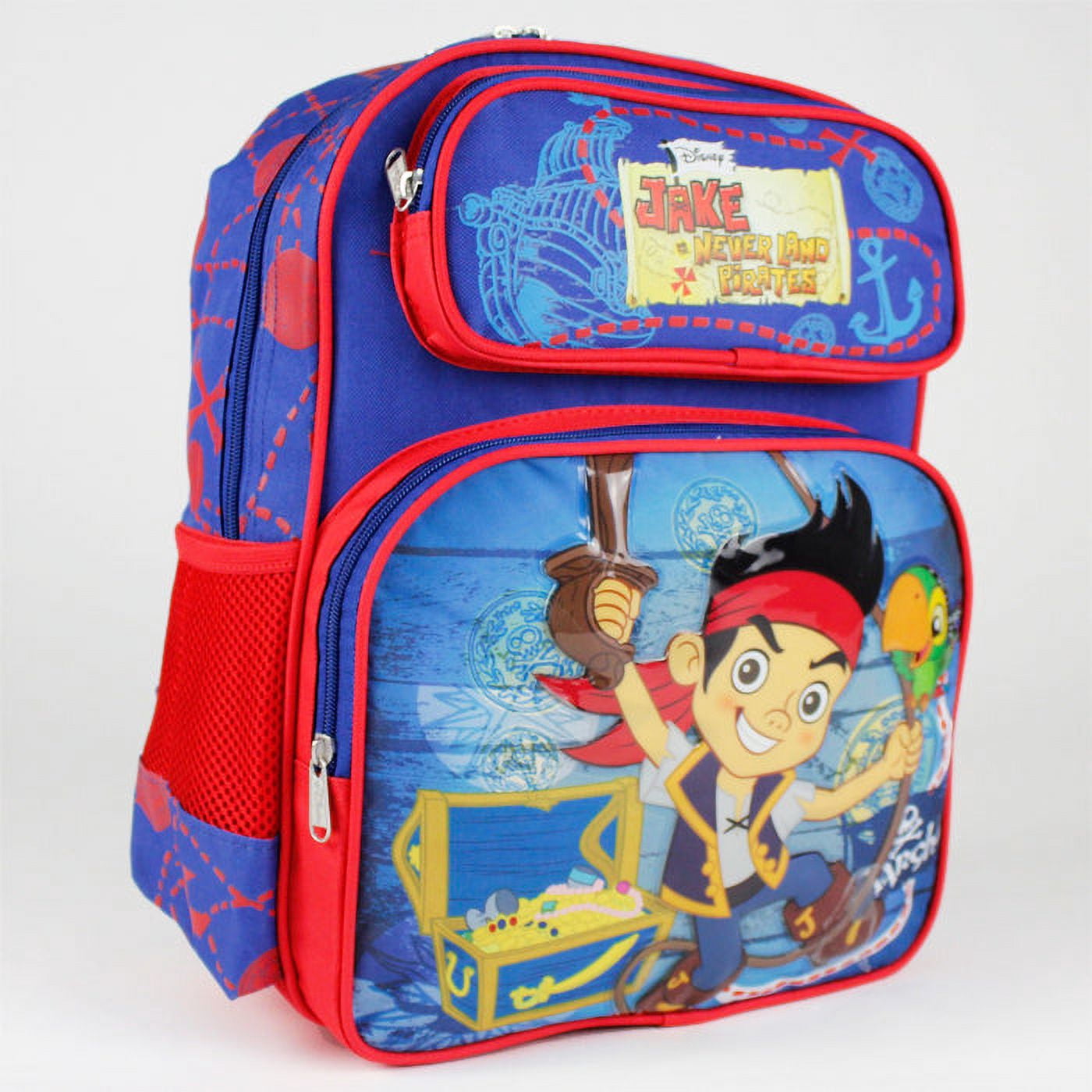 Medium Backpack - Jake Neverland Pirates - Blue/Red School Bag New 650896