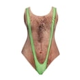 thumbnail image 3 of MKLEKYY Traje De Baño Mujer Womens Bikini Outside Wear Sexy Skin Color Printed Swimsuit, 3 of 3