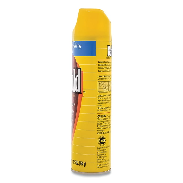 Behold Furniture Polish, Lemon, 12.5 oz Aerosol Spray Behold Furniture Polish, Lemon, 12.5 oz Aerosol Spray