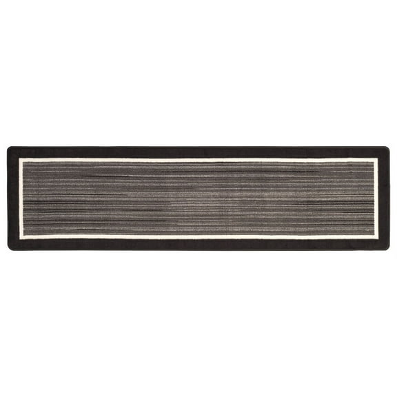 Milliken In The Moment Area Rug 4000177394 Night Rhythm Grayscale 2' 1" x 7' 8" Rectangle