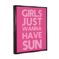 thumbnail image 4 of Stupell Industries Girls Wanna Have Sun Pink Retro Summer Graphic Art Luster Gray Floating Framed Canvas Print Wall Art, Design by Daphne Polselli, 4 of 5
