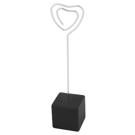 Large Metal Memo Clips - Household Office Resin Cube Shaped Base Photos Note Paper Memo Clip Black
